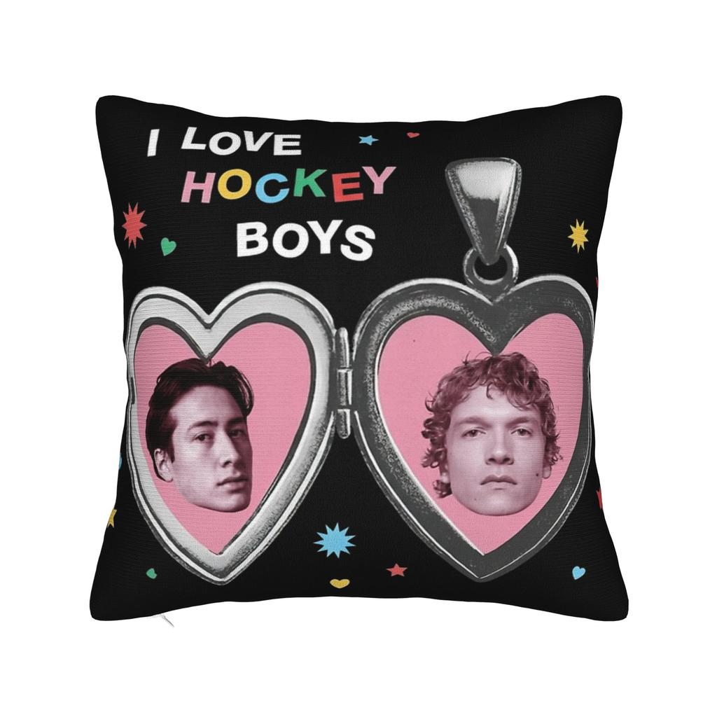 Heißes Duell Ich liebe Hockey Jungs Kissenbezug Druck Kissenhülle Dekorationen Kissenbezug Hülle Stuhl Mit Reißverschluss cm
