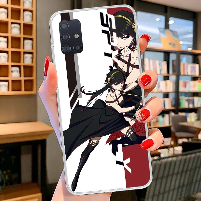 Anime Spy Family Anya Cover Phone Case For Samsung Galaxy A12 A22 A32 A52 A72 A02S Phone Case Note 20 Ultra 10 S10 Plus A51 A71