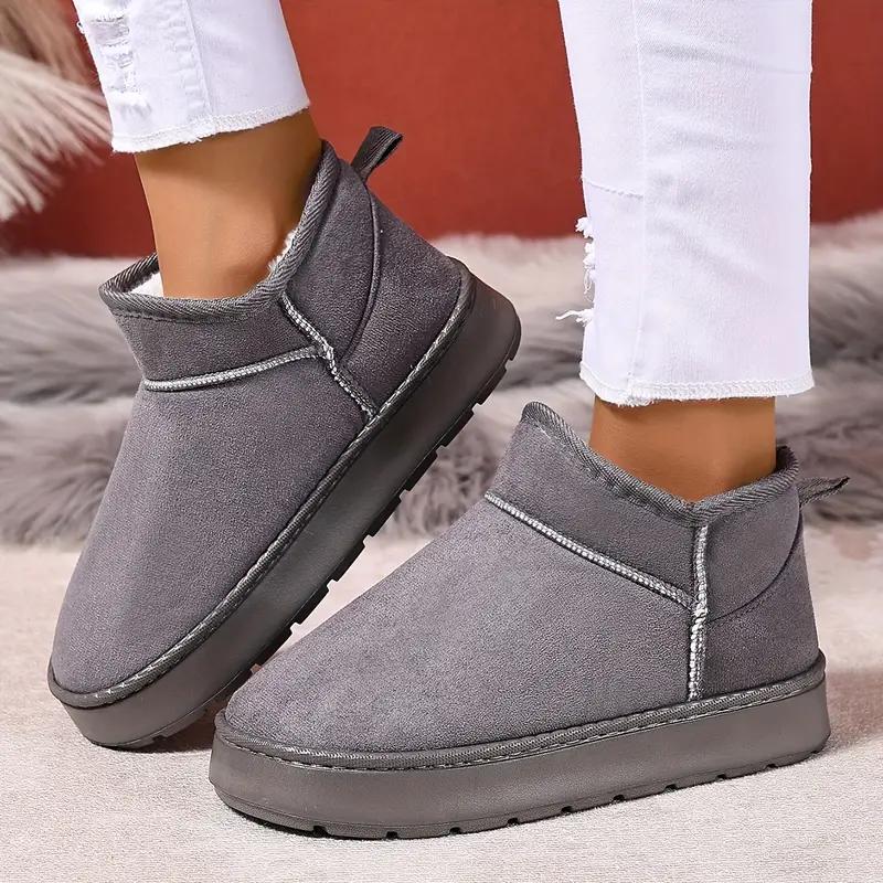 

Женские плюшевые мокасины-слипоны с мягкой подошвой из ЭВА - Уютная зимняя обувь Стильные слипоны Плюшевая внутренняя подкладка 40-41 серый