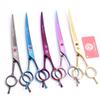 Purple Dragon 7" Electroplated Curved Dog Grooming Scissors