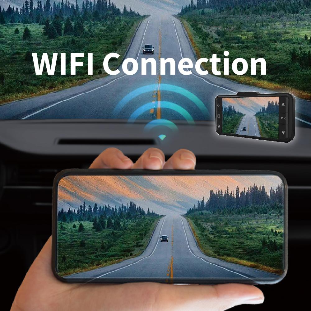 3Inch IPS Dual Lens GPS WiFi UHD 4K Car DVR Dashcam Car Camera Front Rear Super Night Vision Loop Recording Vehicle Accessories