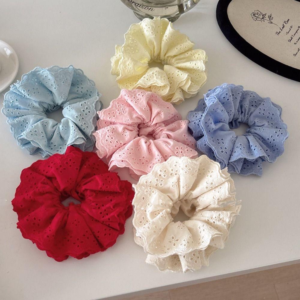 Flower Shape Elastic Hair Bands Hair Tie Exaggerated Hair Rope  Ladies