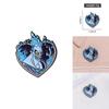 Adorable Cartoon Character Brooch Featuring Heart Shape And Blue Flame Aesthetic