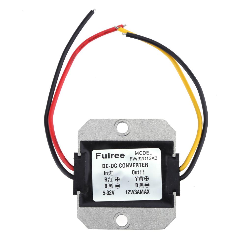 1/2Pcs DC-DC 5-32V to 12V 3A Automatic Voltage Stabilizer Power Converter Regulator Intelligent Automatic Boost Depressurization