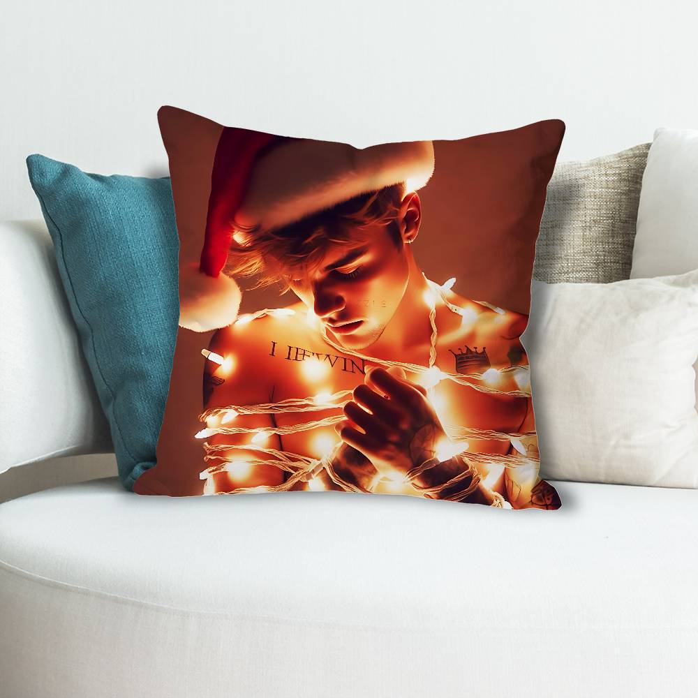 Singer JJustin BBieber Various Sizes Square Pillow Case For Car Home Bedchamber Decor Custom Valentine gift