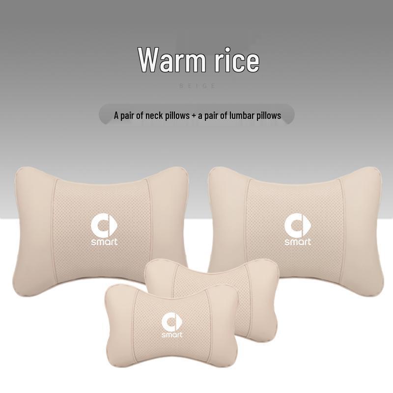 Mercedes Smart Car Headrest & Lumbar Support Cushion: Neck Protection & Hugging Pillow for Elf 1 Fortwo.
