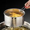 304 Edelstahl Fritteusenkorb Abtropfsieb Heißölfilter Pasta Nudeln Frittiertes Hähnchen Maschensieb Schaumlöffel Küchenwerkzeug