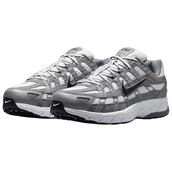 Nike P-6000 White Metallic Cool Grey Unisex Sneakers Black IR2004-100