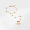 Light Luxury Simple Heart Chain Bracelets for Women Ladies Fashionable Popular Finger Ring Bracelets Party Jewelry Accessories