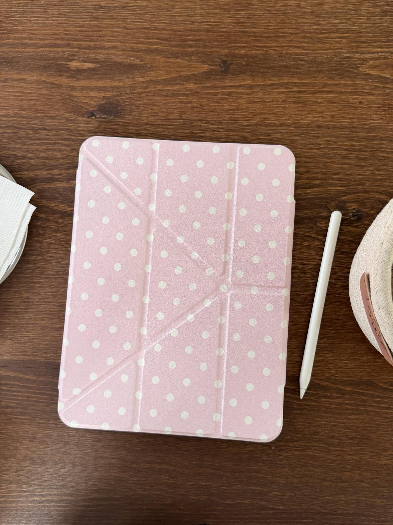 Étui pour Tablette à Pois Pour iPad Mini 6 7 9.7 Air 1 2 IPad5 6 Pro 9.7in 7 8 9ème 10.2 Étui Minimaliste Élégant IPad Mini 6 7 8.3in rose