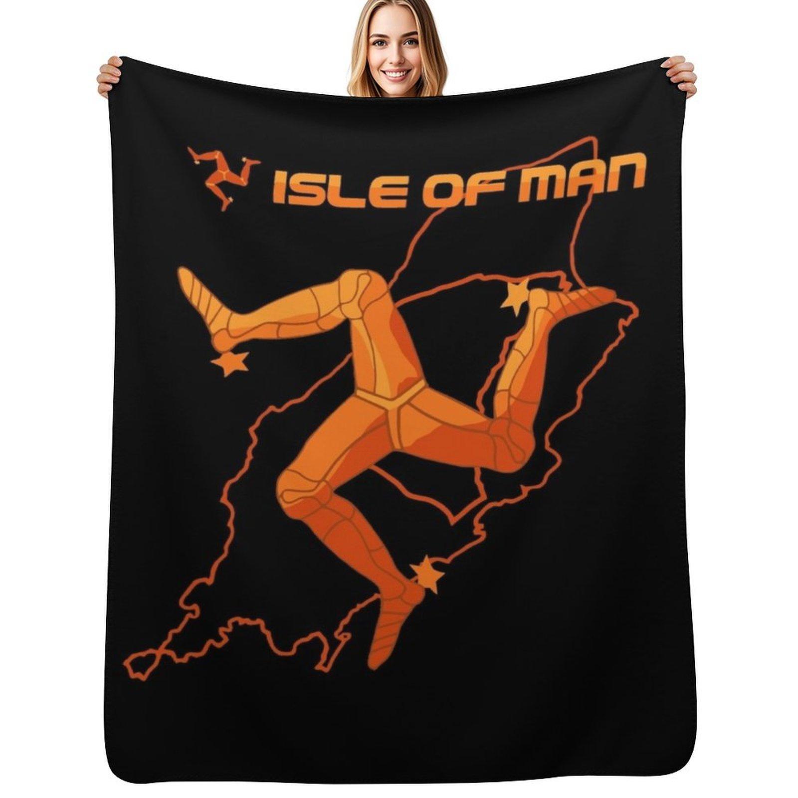 

Isle of Man Classic Map Throw Blanket Soft Plaid Hairy Camping Luxury Designer Blankets 102x76cm(40x30in)