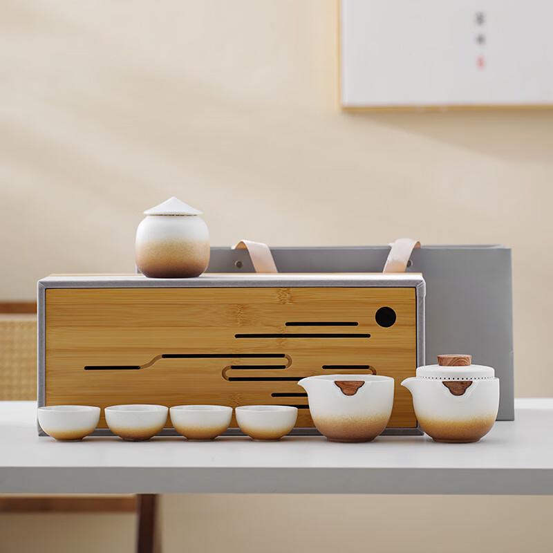 Rizhao Jinshan Ceramic Tea Set - 4 Cups