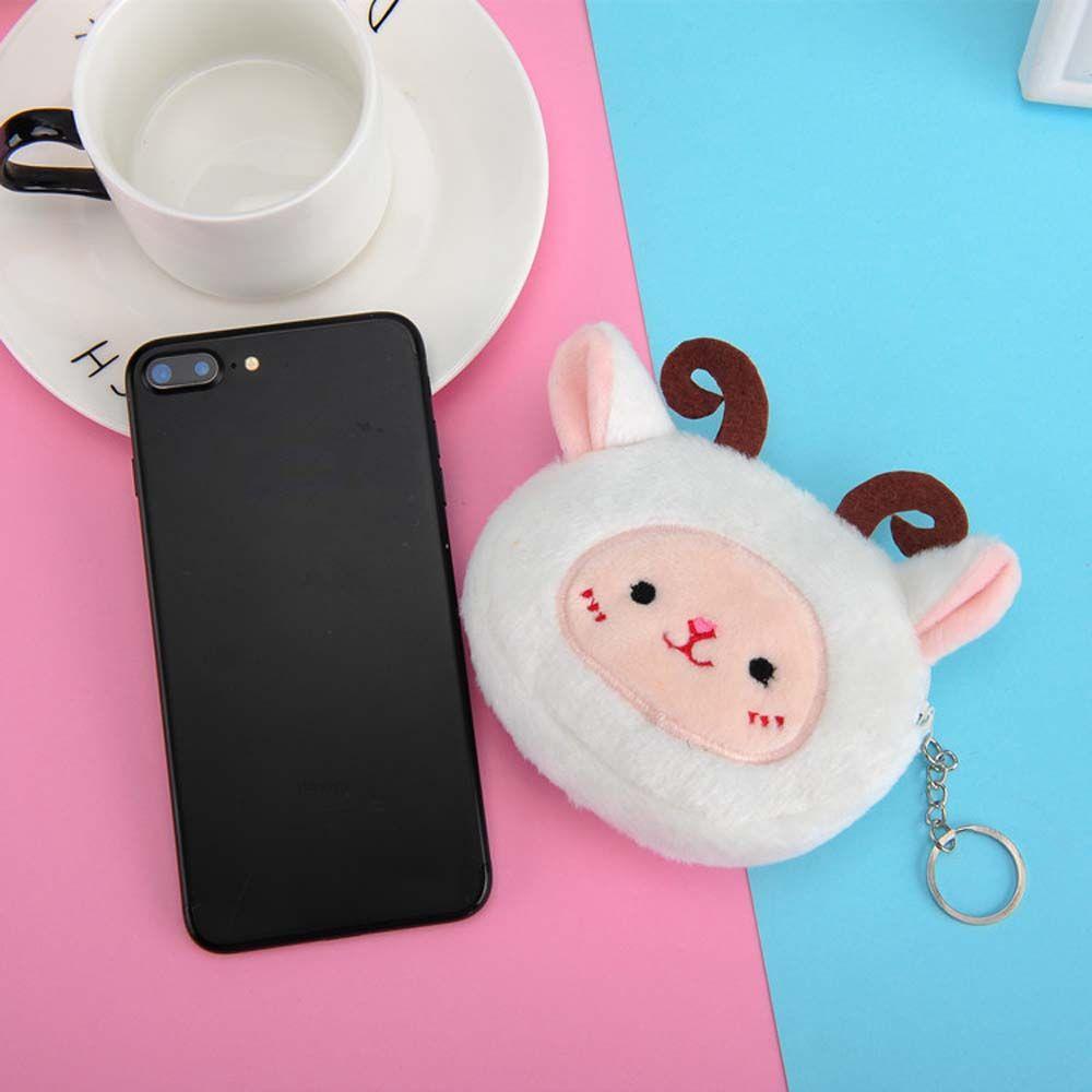 Ladies Children Bear With keychain Pig Gift Earphone Bag Coin bag Plush Coin purse Mini Wallet