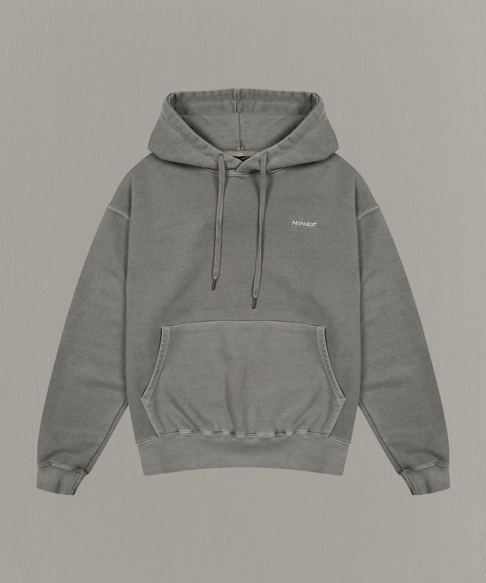 Nine Jet Garment-Dyed Pigment Hoodie 23Hd05 Gray (Gy)/L