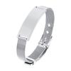Personalized ID Bracelet for Women Men, Adjustable Chain Link, Milanese Watch Strap Stainless Steel Gold Plated
