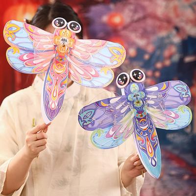 Mid-Autumn Festival Lantern Butterfly Wing Handmade Unfinished Lantern Diy Material Kids Portable Antique Palace Lantern