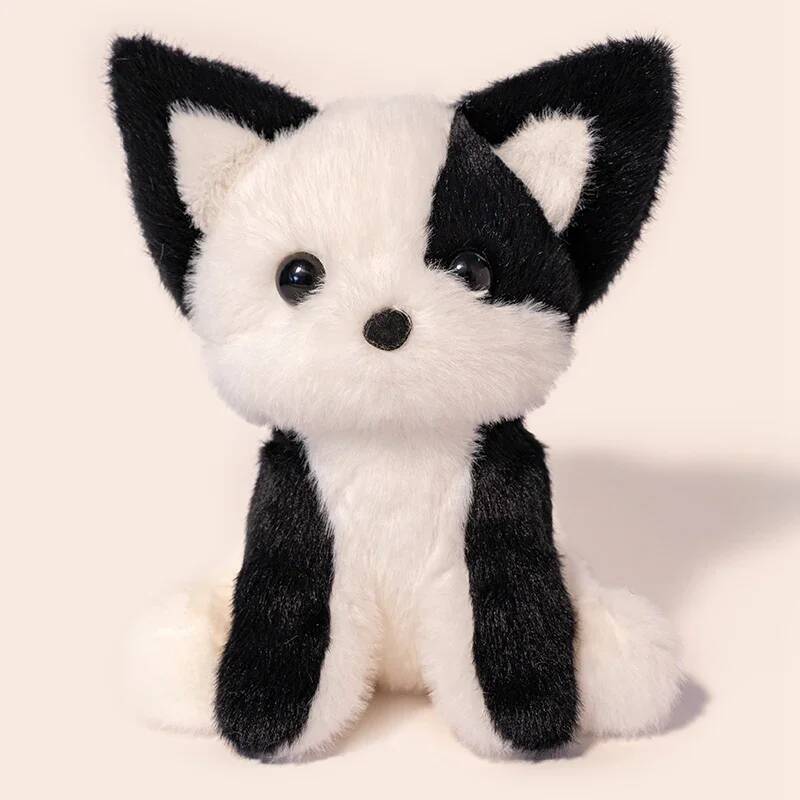 Flauschiger Fuchs Plüschkatzenspielzeug Eichhörnchen Zeichentricktier Baby Begleitpuppe Schreibtischornamente Serie Süßes Geburtstagsgeschenk für Kinder Freunde