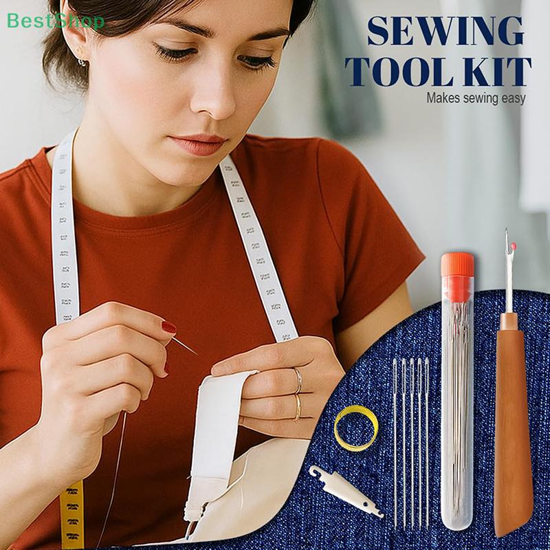 37Pcs Stainless Steel Large Eye Sewing Needles Set With Diverse Practical Tools Home DIY Jewelry Apparel Craft Sewing