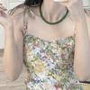 Women's 2025 New Chinese Style Green Jade Chalcedony Accessories