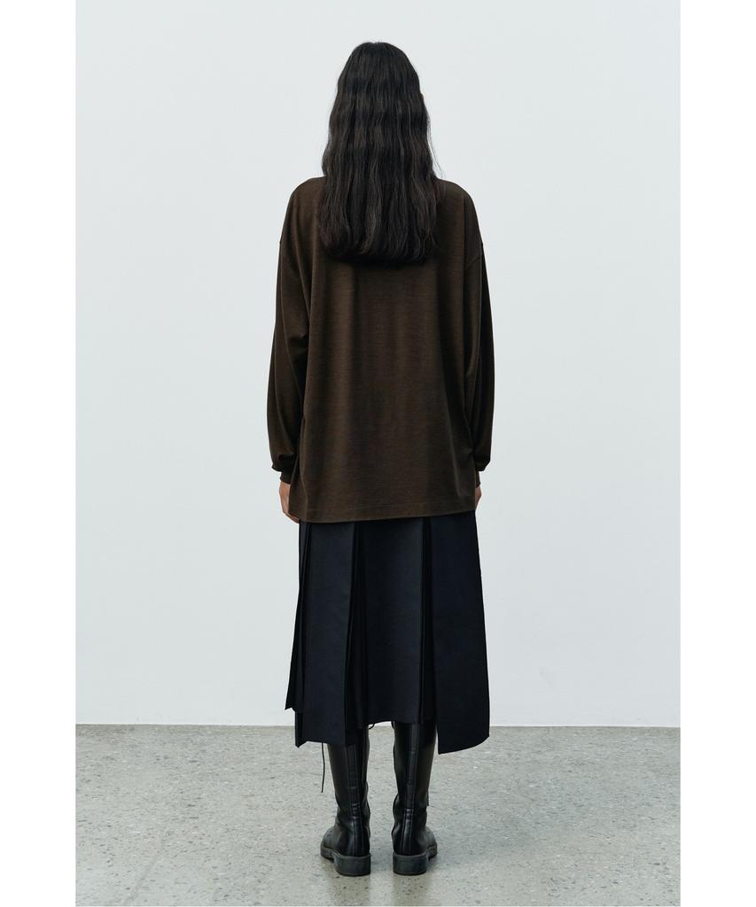 RECODE Unbalanced Pleats Skirt Rqkaa25593Bkx