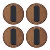 4PCS Folding Coat Hooks Wooden Round Farmhouse Foldable Wall Hooks for Hanging Clothes Towels Hat Backpack Purse Black