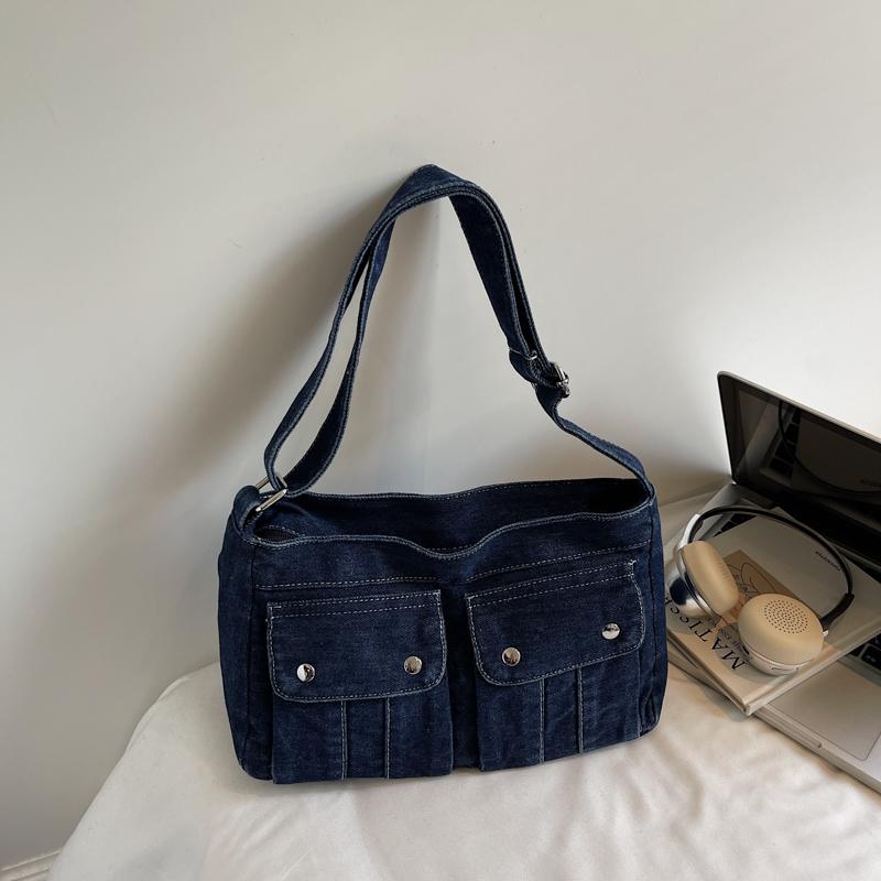 Women's Messenger Bag Large Capacity Messenger Bag Vintage Denim Bag