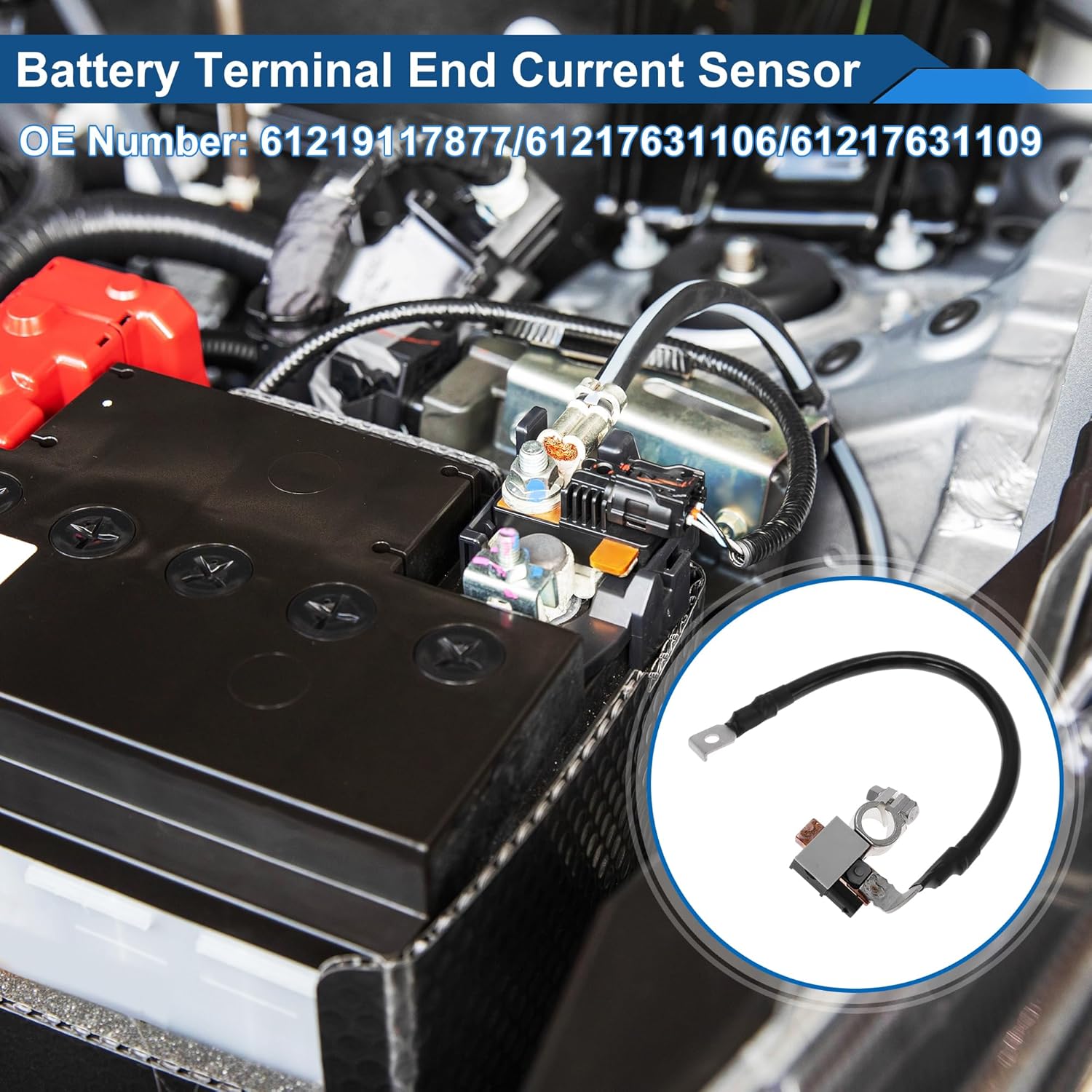 

No.61219117877 Battery Current Sensor for BMW 320i 2013-2018 for BMW 230i 2017-2021 with Line Battery Terminal End Sensor 1 Pc