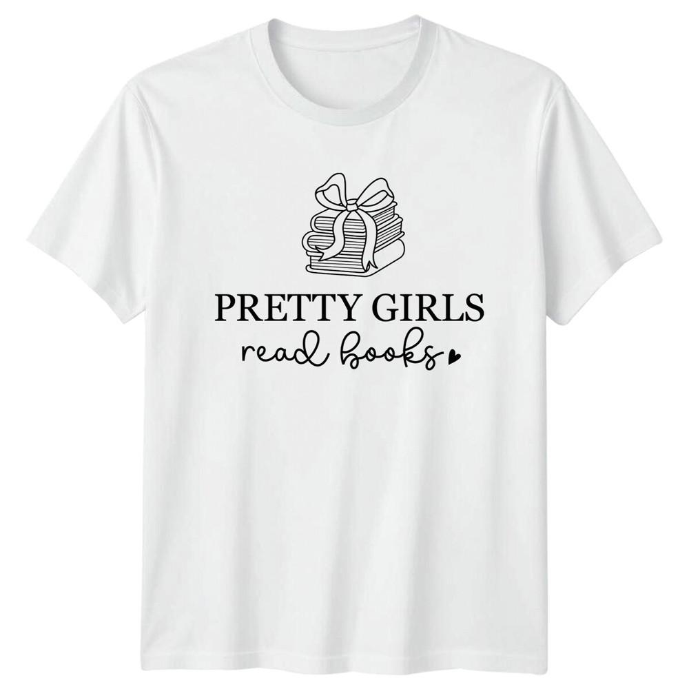 Pretty Girls Read Books TShirt Book Lover Gift Stacked Books S