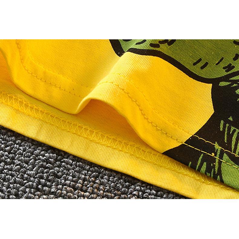 Boys' 2-Piece Cotton Set - Summer Cartoon Dinosaur Printed T-shirt + Shorts High - Quality Casual Outfit - 6M-5Y