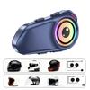 Motorcycle Helmet Bluetooth Intercom Headset with 2-Way Communication and RGB Light