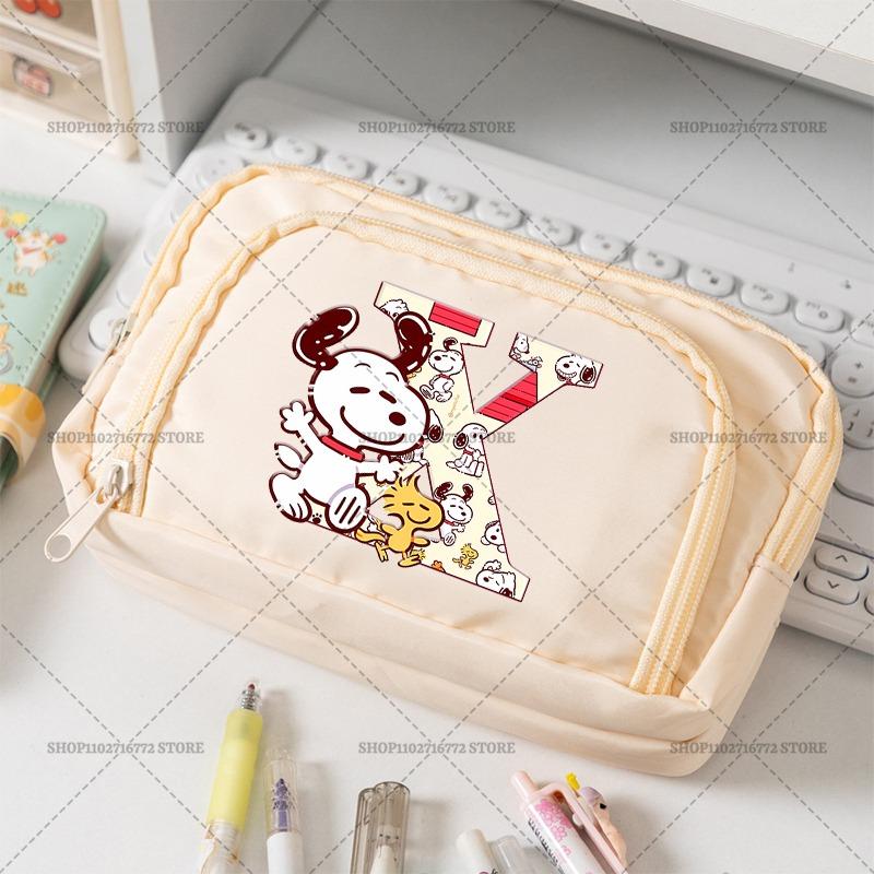 New Snoopys Pencil Case Cartoon Pen Bag Organizer Pouch Student Back To School Supplies Office University Stationery PenBox Gift