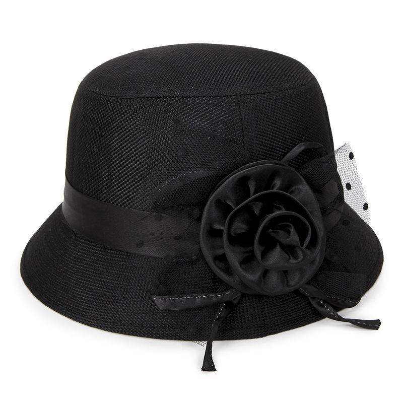 Spring and Summer New Linen Sunshade Hat Ladies Sunscreen Princess Large Flower Pot Cap