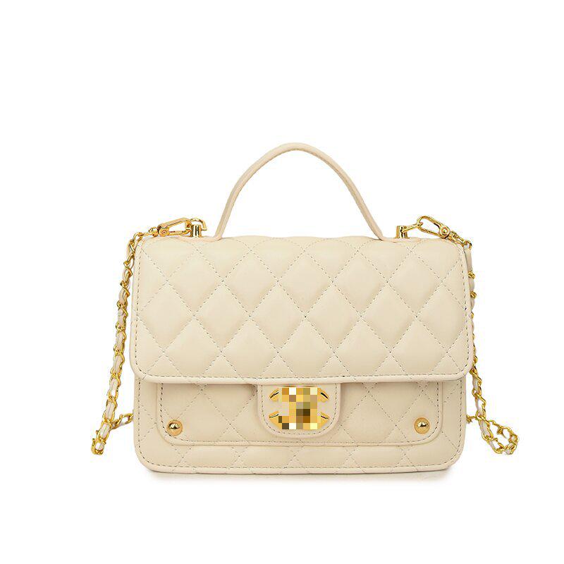 Pickerr Luxe Ruitvormige Diamant Handtas - Chic Gestructureerd Lichtgeur Stijl voor Enkele Schouder of Crossbody Dragen One Size wit