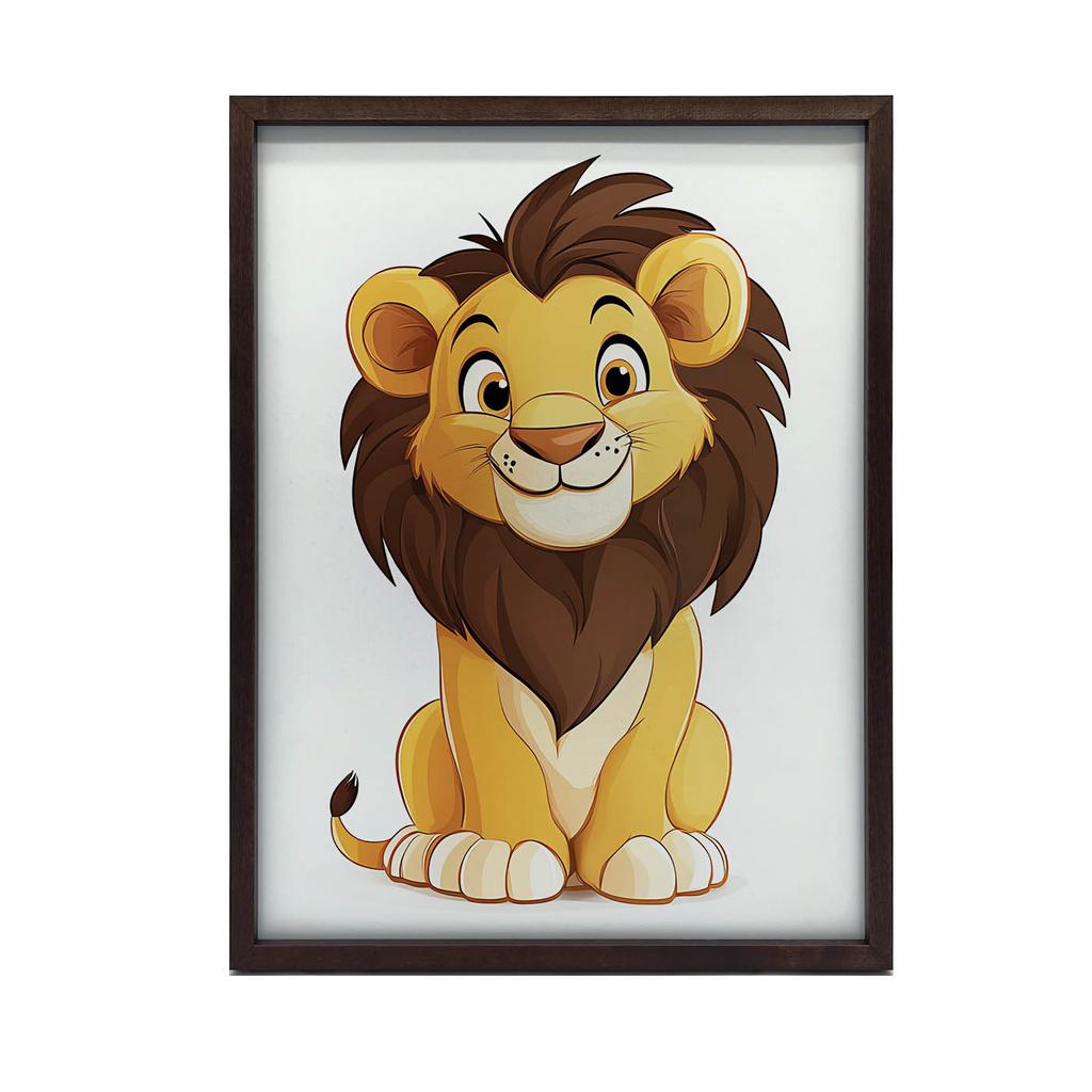 Plakat Uśmiechnięty Lew Plakat Uśmiechnięty Lew, 30X40 Cm, Bez Ramy, Płótno Premium Na Blejtramie