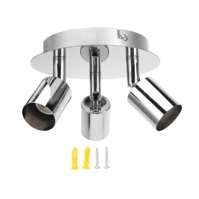 Lamp Holder 3 Head Circle Shape Modern Simple GU10 Base Flexible Rotation Light Holder for Bedroom