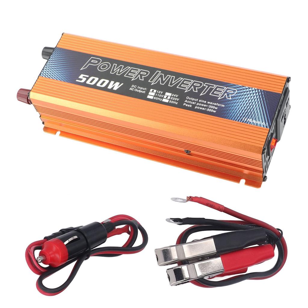 Car Power Inverter Sine Wave Converter with USB Port Cooling Fan 500W DC 12V To AC