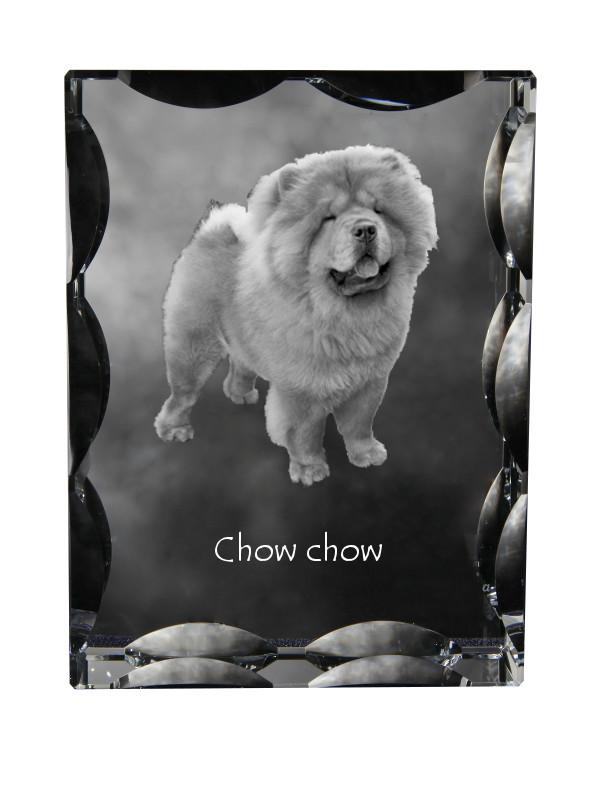 

Chow Chow - crystal with a picture of a dog, glass statuette with a picture, unique frame with a picture from Art-Dog brand