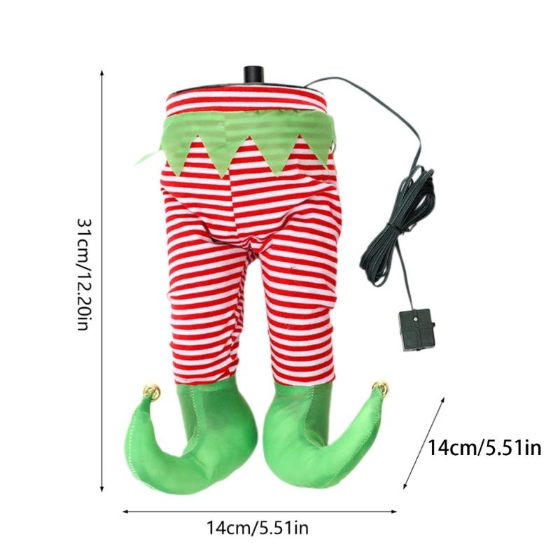 Swinging Legs Christmas Ornament Holiday Parties with Swinging Legs Decoration Plush Festival Christmas Charm