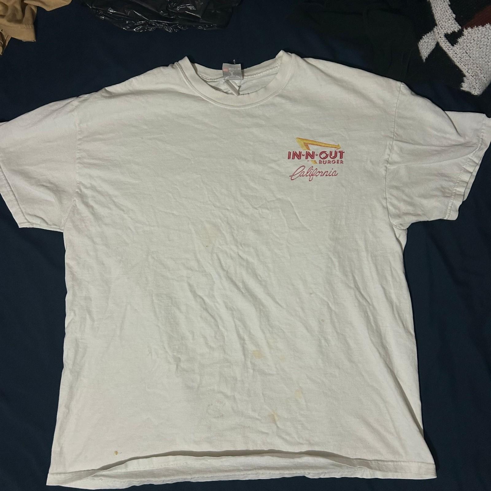 Vintage In-N-Out Burger California Classic Car Size L Unisex T-Shirt XXL