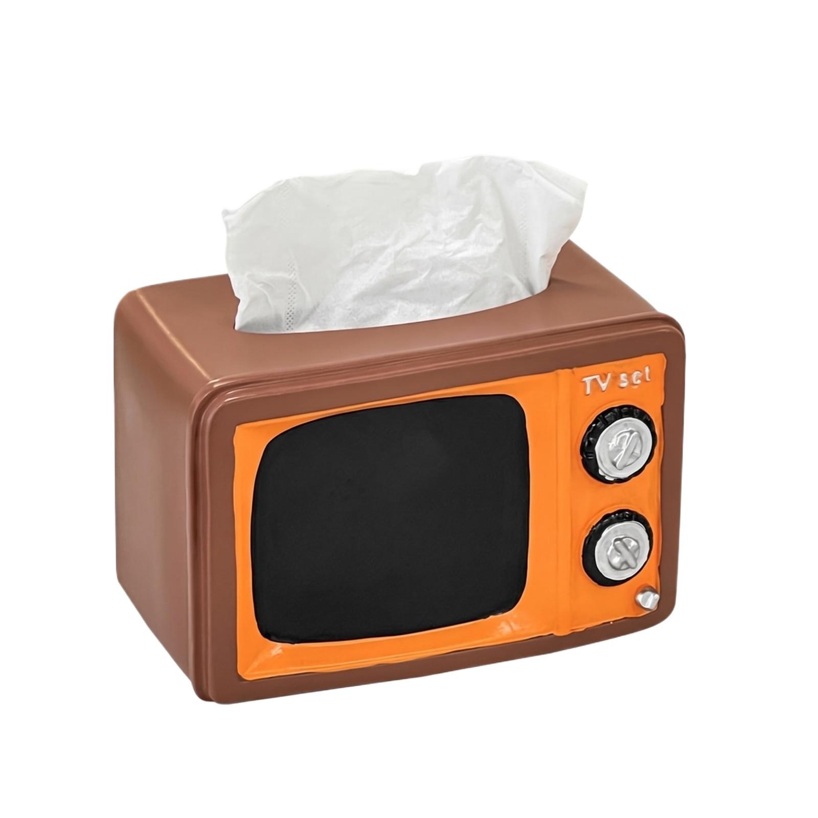 

Fashionable Home Decor Creative Desktop TV Storage Paper Box one size чёрный