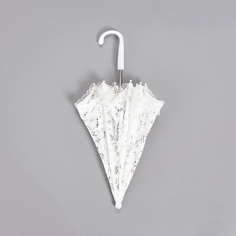 Elegant Lace Parasol for Wedding and Theme Party Dressingup Flower Pattern Craft Umbrella Props Photography Accessories