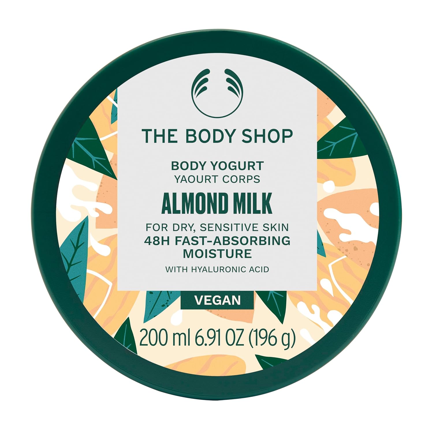 

The Body Shop Almond Milk Vegan Body Yogurt 200ml Moisturizing Cream for Sensitive Skin