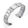 16-22mm Stainless Steel Watch Band Universal Strap Silver Folding Safety Buckle for Seiko Women Men Strap Watch Belt Accessories