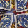 Used Kenzo Large Shawl, Thin Wool, Floral Pattern, 103cm, Stole