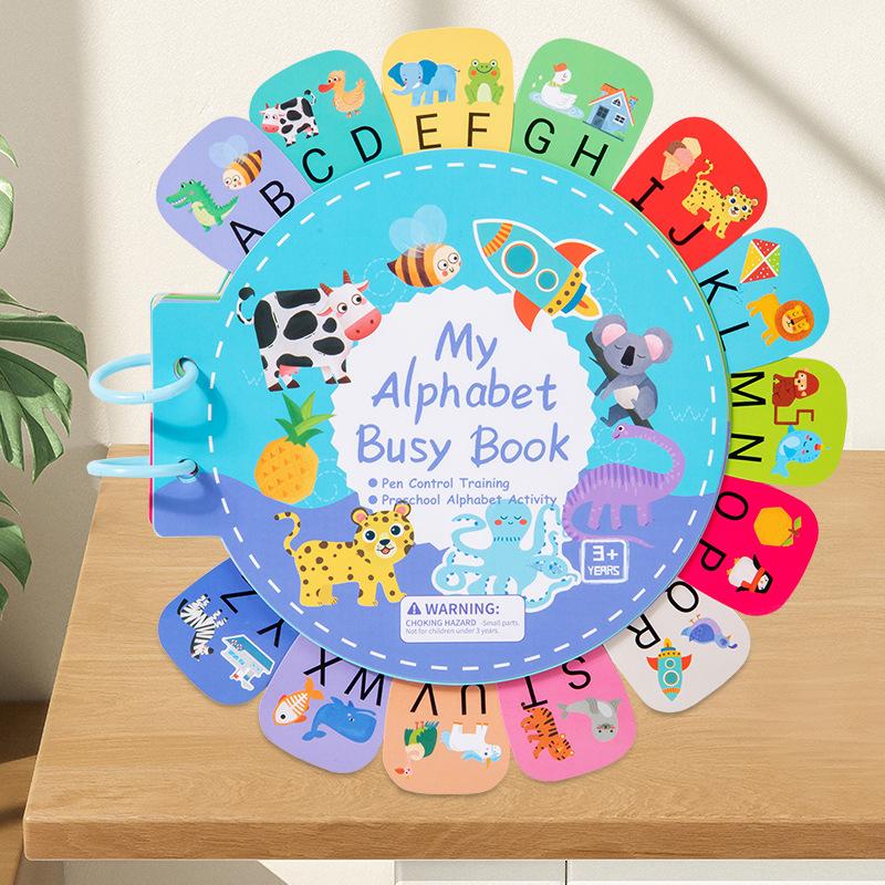 Busy Book Quiet Book Activity Book Alphabet Sticker Book For Children Brain Training Book Quiet Book Letter Awareness