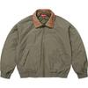Supreme Leather Collar Utility Jacket Olive