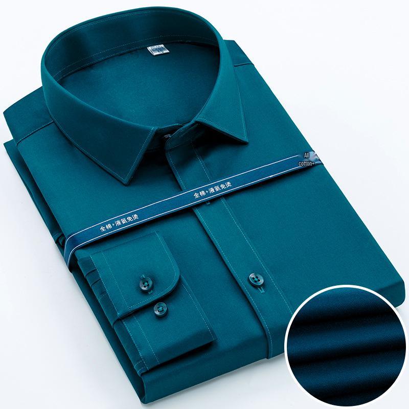 Pánská košile s dlouhým rukávem z mercerované bavlny nežehlivá - Špičkové formální business oblečení