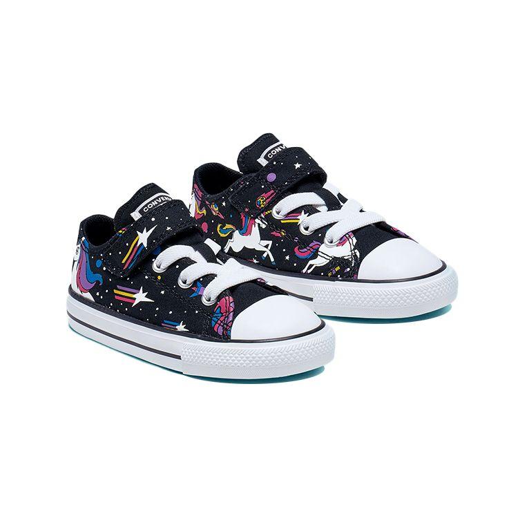 Converse Chuck Taylor All Star Low Top Walker Unicorn Black Baby Sneaker 765476C