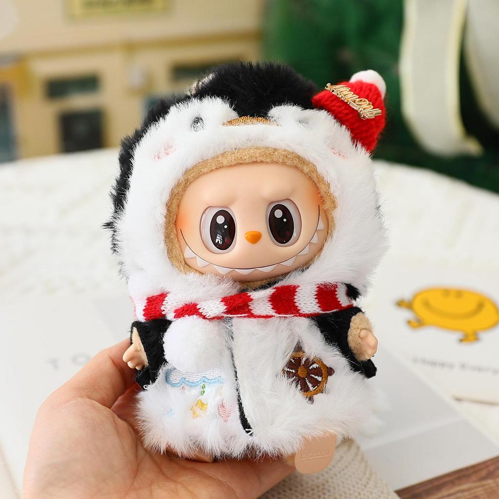 LABUBU Blind Box Doll Clothing Set for Generations 1 & 2 LABUBU Sit-Down Party Doll Christmas Cape & Hat Outfit