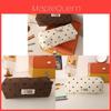 Korean Style Dot Pen Bag With Large Capacity For Students And Office Use